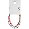 Hot Gifi Lot de 2 bracelets multicolores perles Heishi et perles avec mot SUMMER