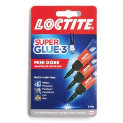 Lot de 3 colles instantanées Superglue-3 Loctite mini dose 1g*Gifi Clearance