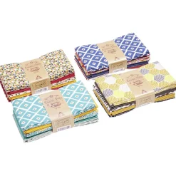 Gifi Lot de 5 coupons de tissu abstrait 100% coton 55x45cm