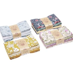 Gifi Lot de 5 coupons de tissu romance 100% coton 55x45cm