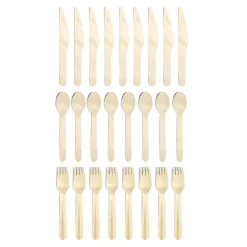 Lot de 24 couverts en bois*Gifi Hot