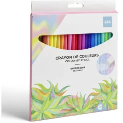 Gifi Lot de 24 crayons de couleur