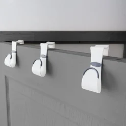 Gifi Lot de 3 crochets pour dessus de porte blanc