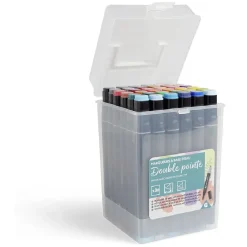 Lot de 36 marqueurs à base d'eau double pointe plastique noir + 3 ans*Gifi Clearance