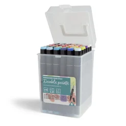 Lot de 36 marqueurs à base d'eau double pointe plastique noir + 3 ans*Gifi Clearance
