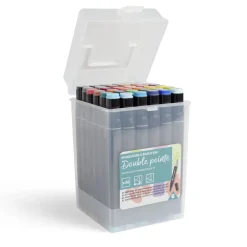 Lot de 36 marqueurs à base d'eau double pointe plastique noir + 3 ans*Gifi Clearance