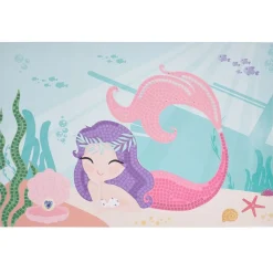 Gifi Jeux Créatifs<Lot de 4 mosaïques géantes à sticker thème sirène 40x60cm