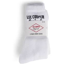 Discount Gifi Lot de 3 paires de chaussettes Lee Cooper homme coton blanc 43/46