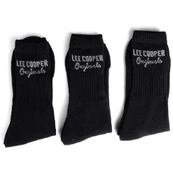 Best Gifi Lot de 3 paires de chaussettes Lee Cooper homme coton noir 43/46