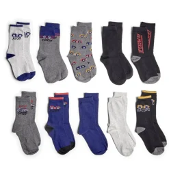Hot Gifi Lot de 10 paires de chaussettes pour enfant polycoton