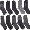 Online Gifi Lot de 10 paires de chaussettes pour homme T43/46 coton noir