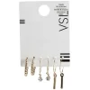 Outlet Gifi Lot de 3 paires de créoles en métal doré cristal/perle/pendante