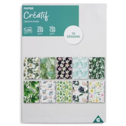 Gifi Lot de 20 papiers créatifs 10 designs - 4 modèles