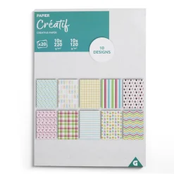 Gifi Lot de 20 papiers créatifs 10 designs - 4 modèles