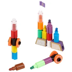 Gifi Lot de 6 pastels empilables + 2 gommes