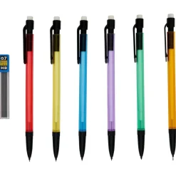 Lot de 6 portes mines HB 0,7mm avec 12 recharges*Gifi Sale