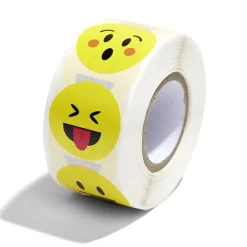 Gifi Lot de 500 stickers émojis Ø2,5cm