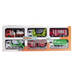 Hot Gifi Lot de 6 véhicules de constructions - 3 modèles