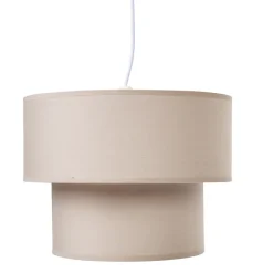 Gifi Luminaire à suspension filaire moderne en tissu taupe