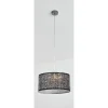 Gifi Luminaire à suspension filaire métal perforé gris
