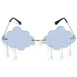 Discount Gifi Lunettes fantaisie adulte nuage bleu avec pendentifs