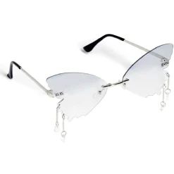 Sale Gifi Lunettes fantaisies adulte papillon bleu et rose avec pendentif