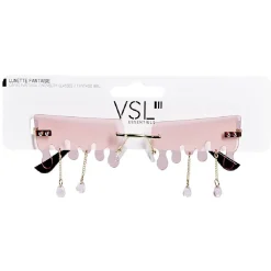 Best Gifi Lunettes fantaisies adulte rose design dégoulinant bijoux pendants
