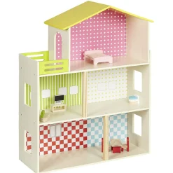 Gifi Jeux D'Imagination Et D'Imitation<Maison de poupée en bois avec meubles en bois