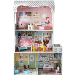 Gifi Jeux D'Imagination Et D'Imitation<Maison de poupée en bois et 13 accessoires