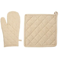 Gifi Manique et gant de cuisine beige