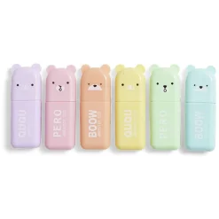 Mini surligneur pastel forme ourson x6*Gifi Online