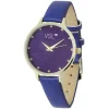 Outlet Gifi Montre bracelet simili bleu à cadran rond