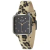 New Gifi Montre bracelet simili léopard à cadran carré