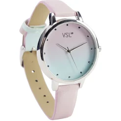 Best Gifi Montre à cadran rond bracelet pastel
