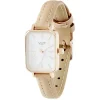 New Gifi Montre carré rose doré simili beige