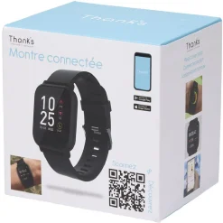 Montre connectée Thanks noire*Gifi Outlet