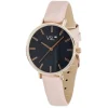 Online Gifi Montre femme cadran rond bracelet simili rose