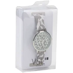 Outlet Gifi Montre gris et blanc motif léopard