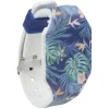 Gifi Montre LED chiffres invisibles silicone motif tropical bleu