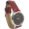 Gifi Montre noire et bracelet bordeaux