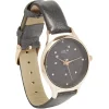 Best Gifi Montre noire et dorée avec strass