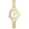 Sale Gifi Montre ronde métal doré déco strass