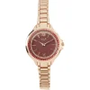 Discount Gifi Montre ronde métal rose doré déco strass
