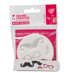 Gifi Moule silicone minis moustaches et lunette