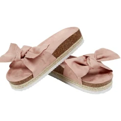 New Gifi Mules Femme tissu rose avec noeud T36-40