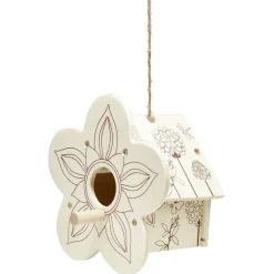 Gifi Jeux De Société Et Éducatifs<Nichoir à oiseaux à décorer forme fleur en bois