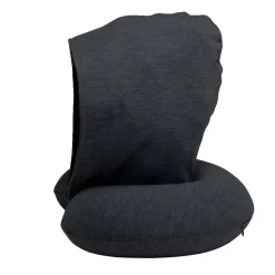 Gifi Oreiller de voyage à capuche intégrée polyester L30x26cm - 3 coloris