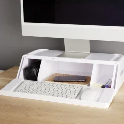 Organiseur de bureau 48x30x13cm polystyrène blanc*Gifi Hot