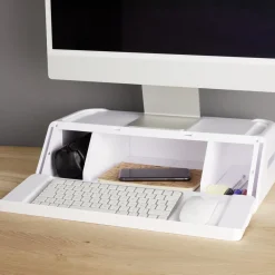 Organiseur de bureau 48x30x13cm polystyrène blanc*Gifi Hot