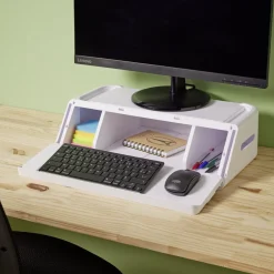 Organiseur de bureau 48x30x13cm polystyrène blanc*Gifi Hot